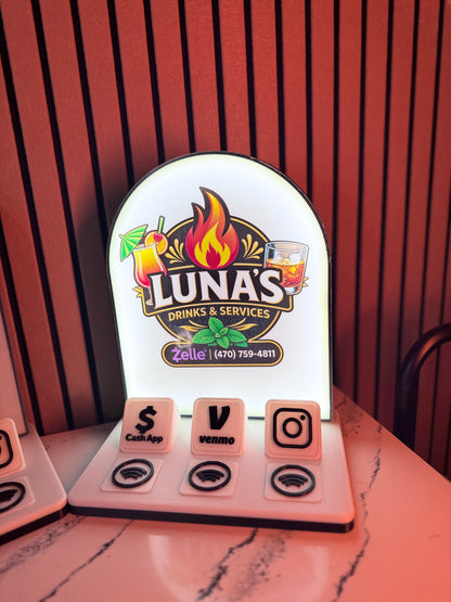 CleanMark TapStand™ | Custom NFC Payment, Tipping & Social Media Display