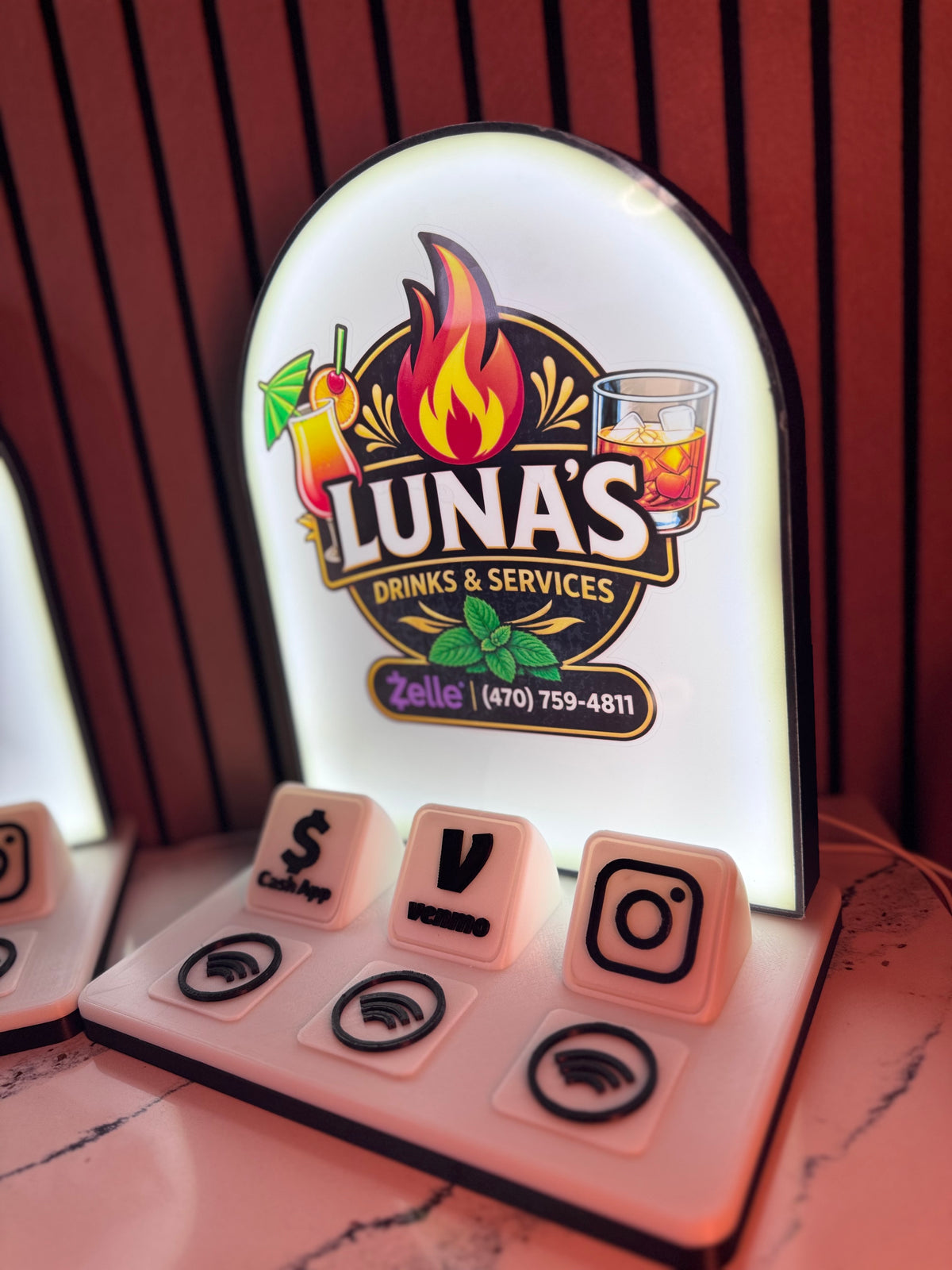 CleanMark TapStand™ | Custom NFC Payment, Tipping & Social Media Display