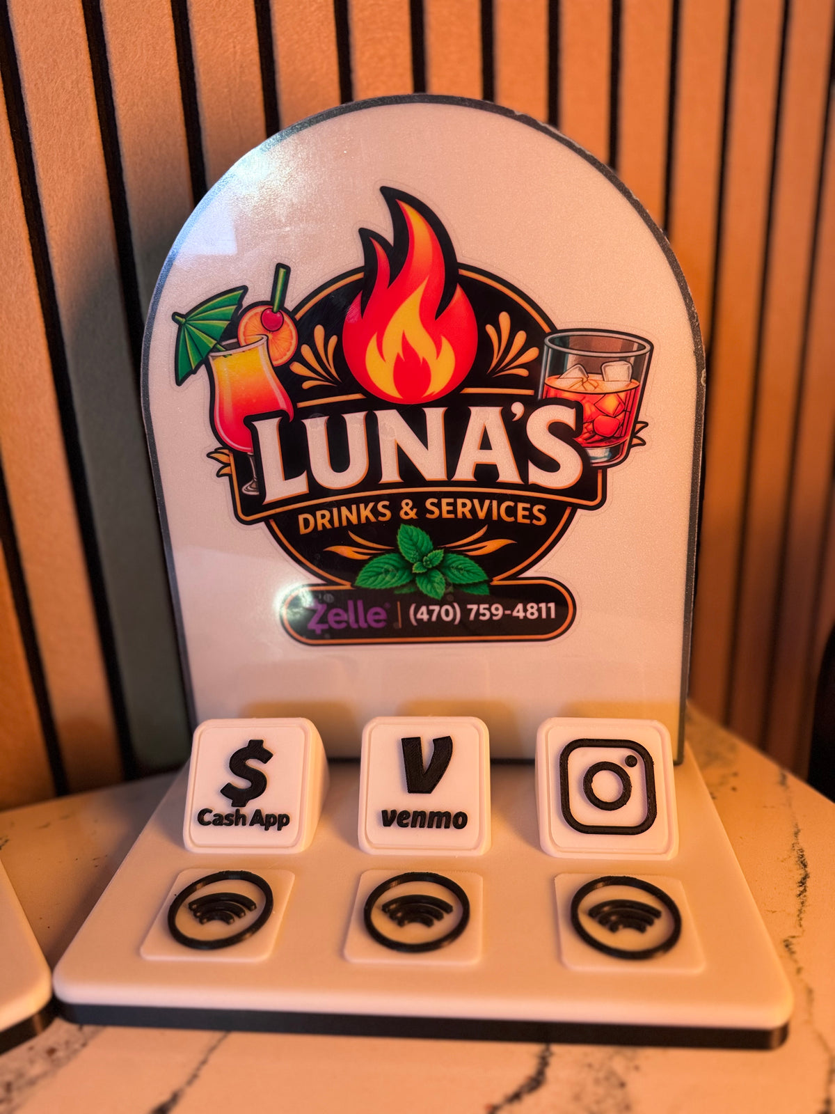 CleanMark TapStand™ | Custom NFC Payment, Tipping & Social Media Display