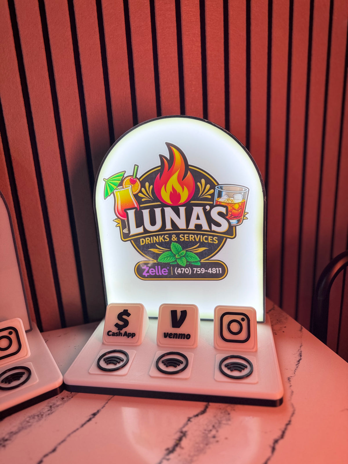 CleanMark TapStand™ | Custom NFC Payment, Tipping & Social Media Display